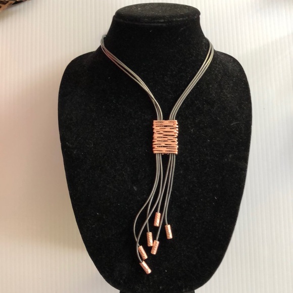 Copper and Leather Necklace